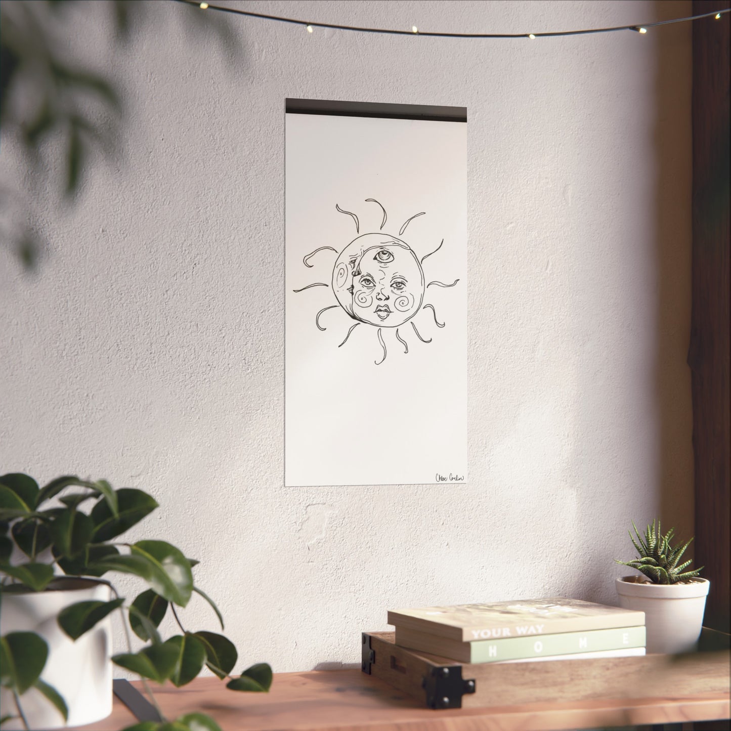 Sun and Moon print