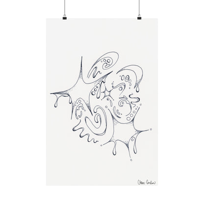 Celestial Dripping Stars Print