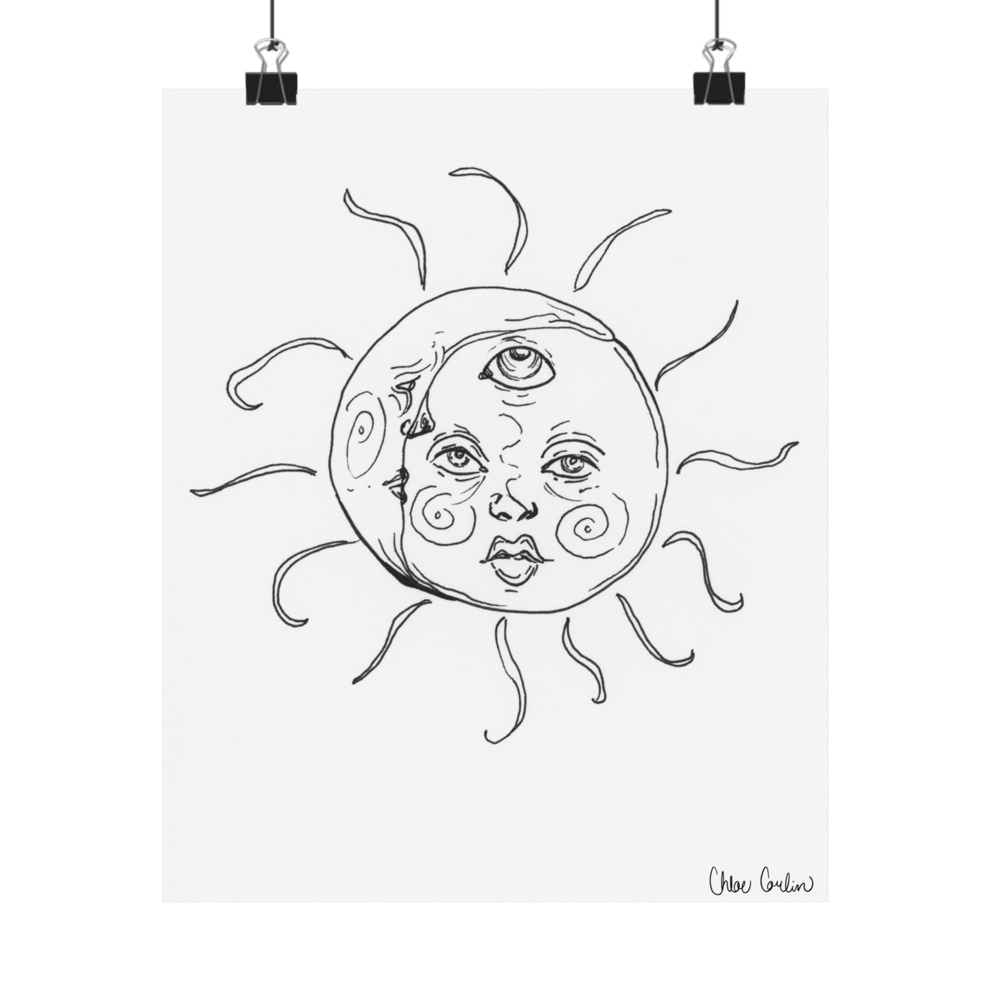 Sun and Moon print