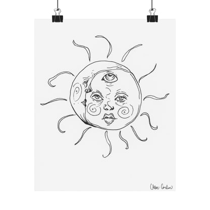 Sun and Moon print