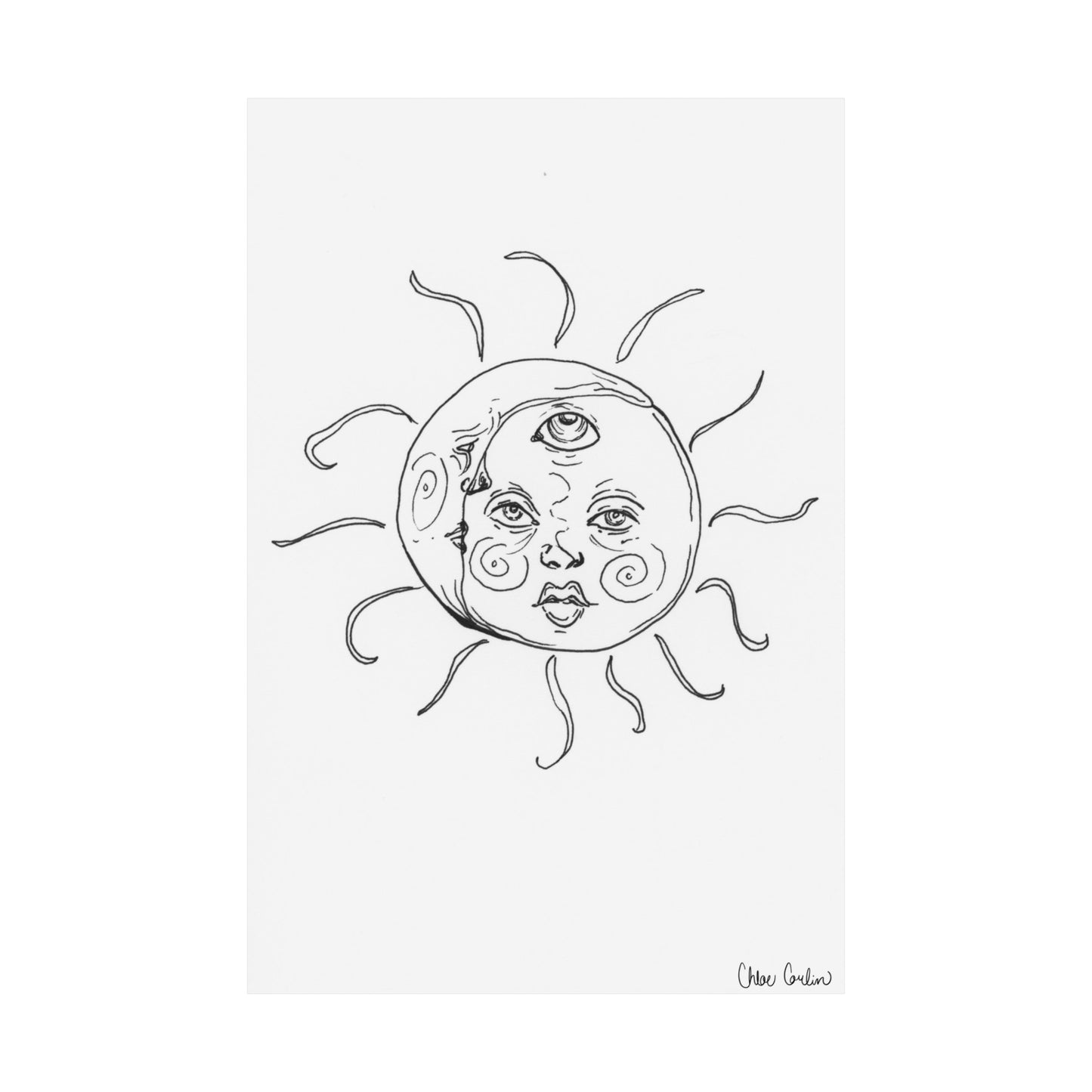 Sun and Moon print