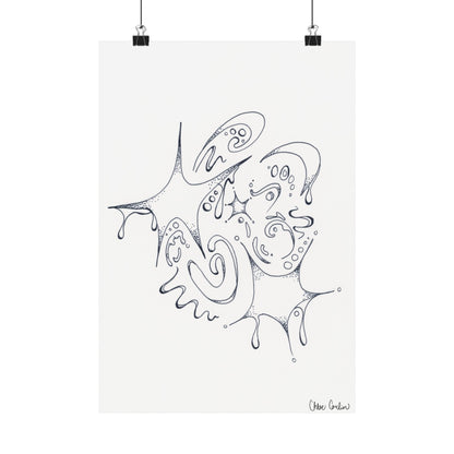 Celestial Dripping Stars Print