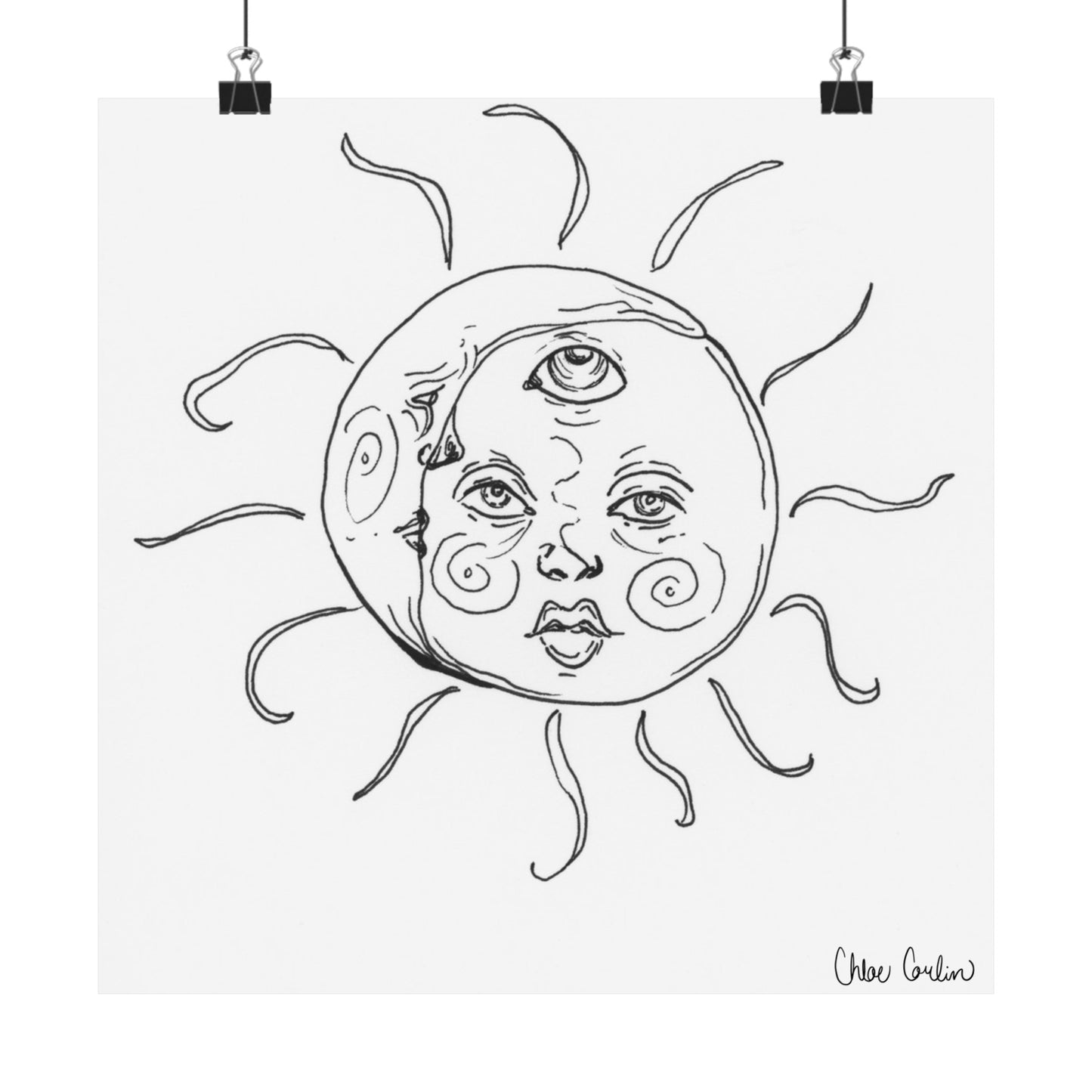 Sun and Moon print