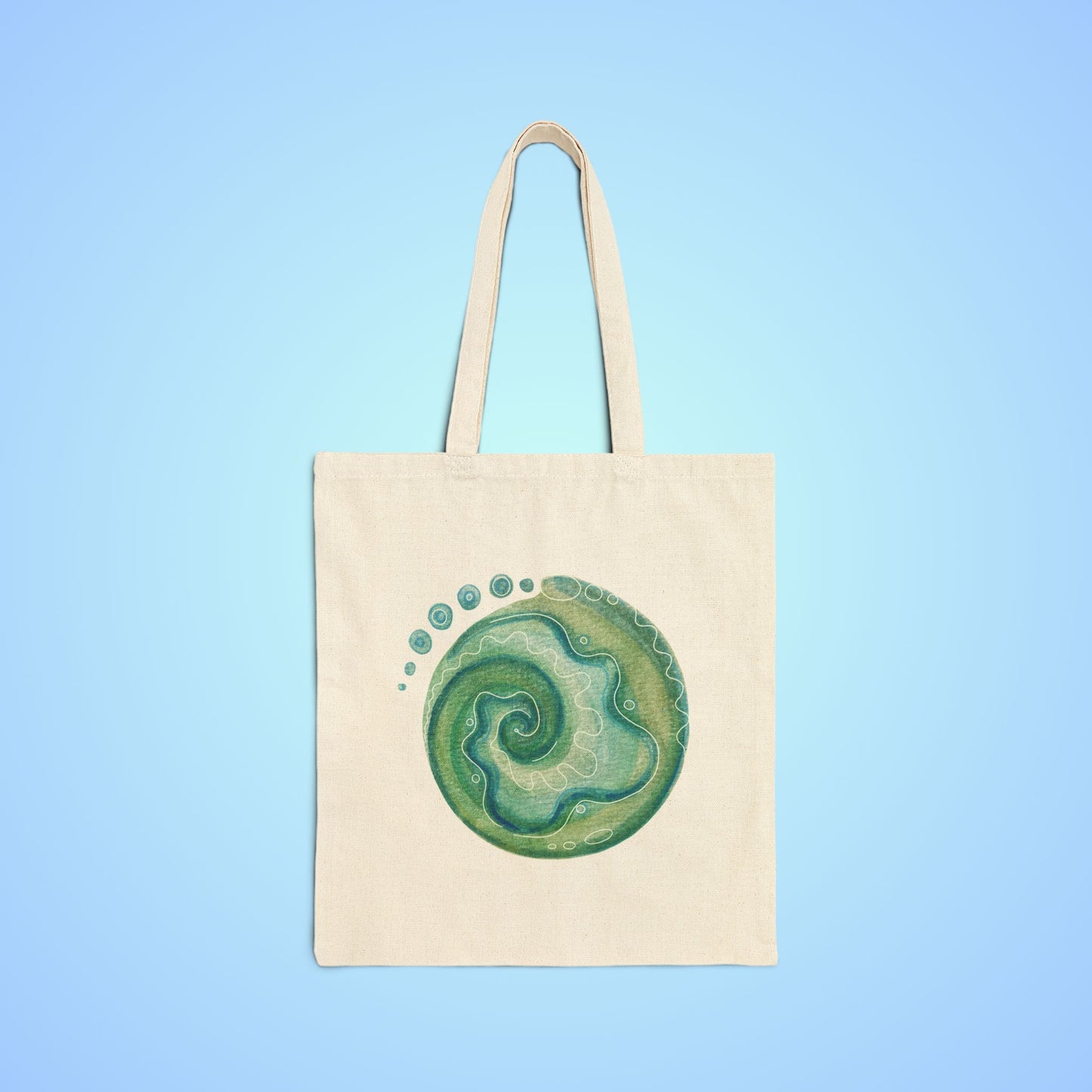 Blue Abyss Spiral Tote Bag