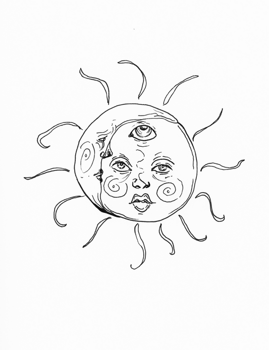 Sun and Moon print