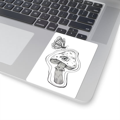 Mushroom & Butterfly | Vinyl Sticker